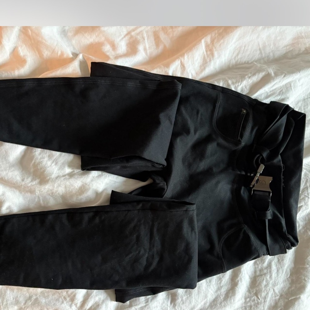 Bombshell sportswear black peach legging with belt jeans size M